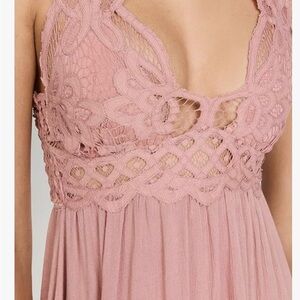 Free People Adella Slip Dress in Rose Color, size XS NWT